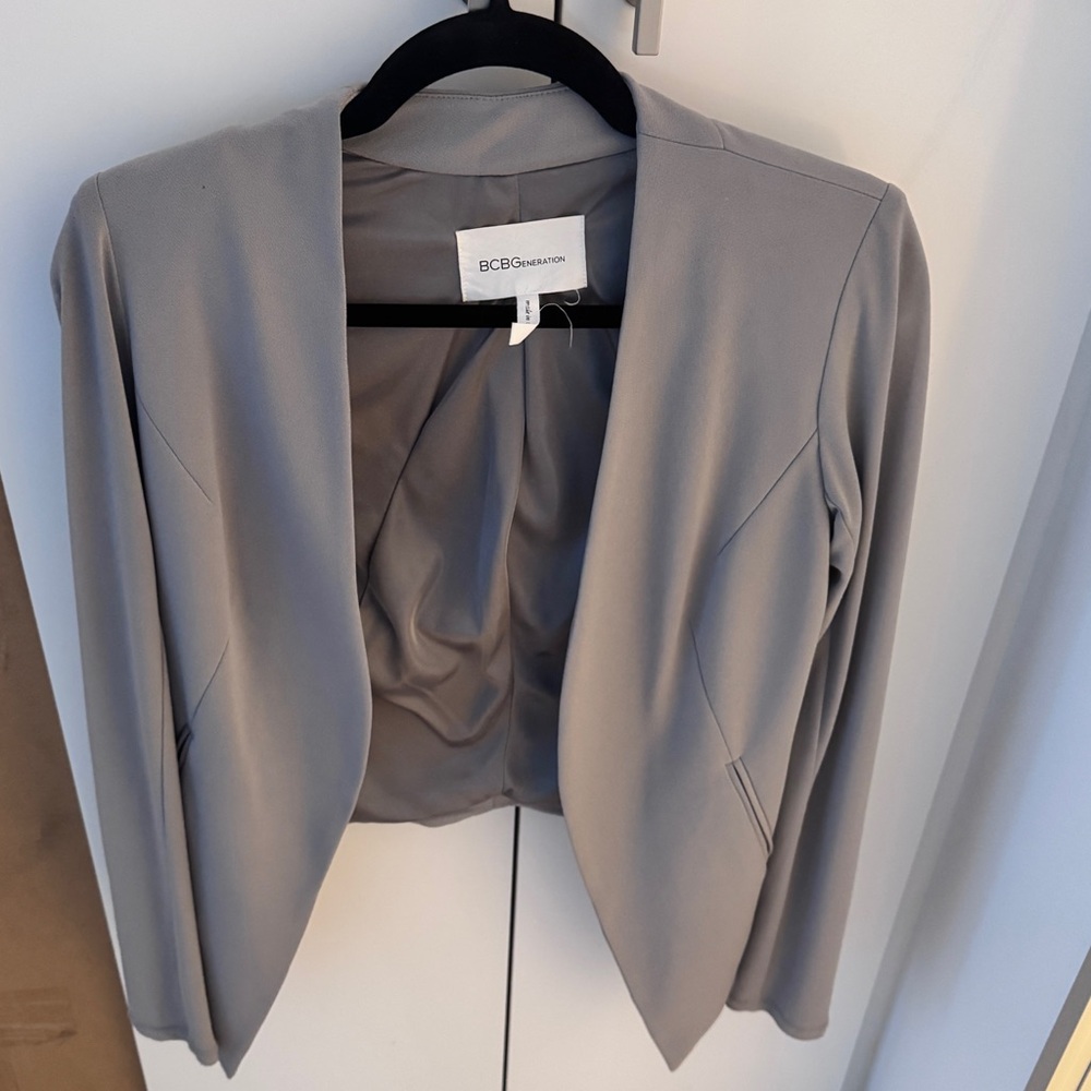 BCBGeneration Women's Elegant Gray Suit Jacket
